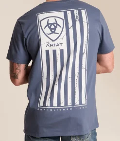 Tops|Graphic T-Shirts | Ariat Concrete Patriot T-Shirt Grisalle