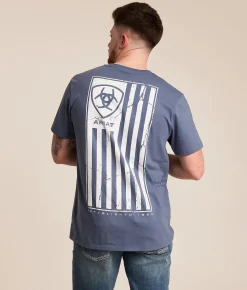 Tops|Graphic T-Shirts | Ariat Concrete Patriot T-Shirt Grisalle