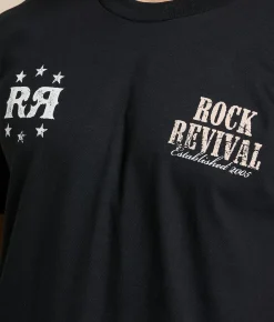 Tops|Graphic T-Shirts | Rock Revival Conrad T-Shirt Black