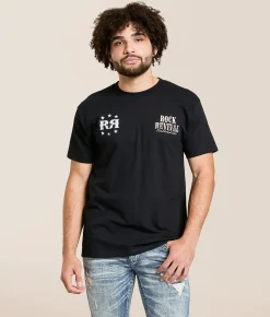 Tops|Graphic T-Shirts | Rock Revival Conrad T-Shirt Black