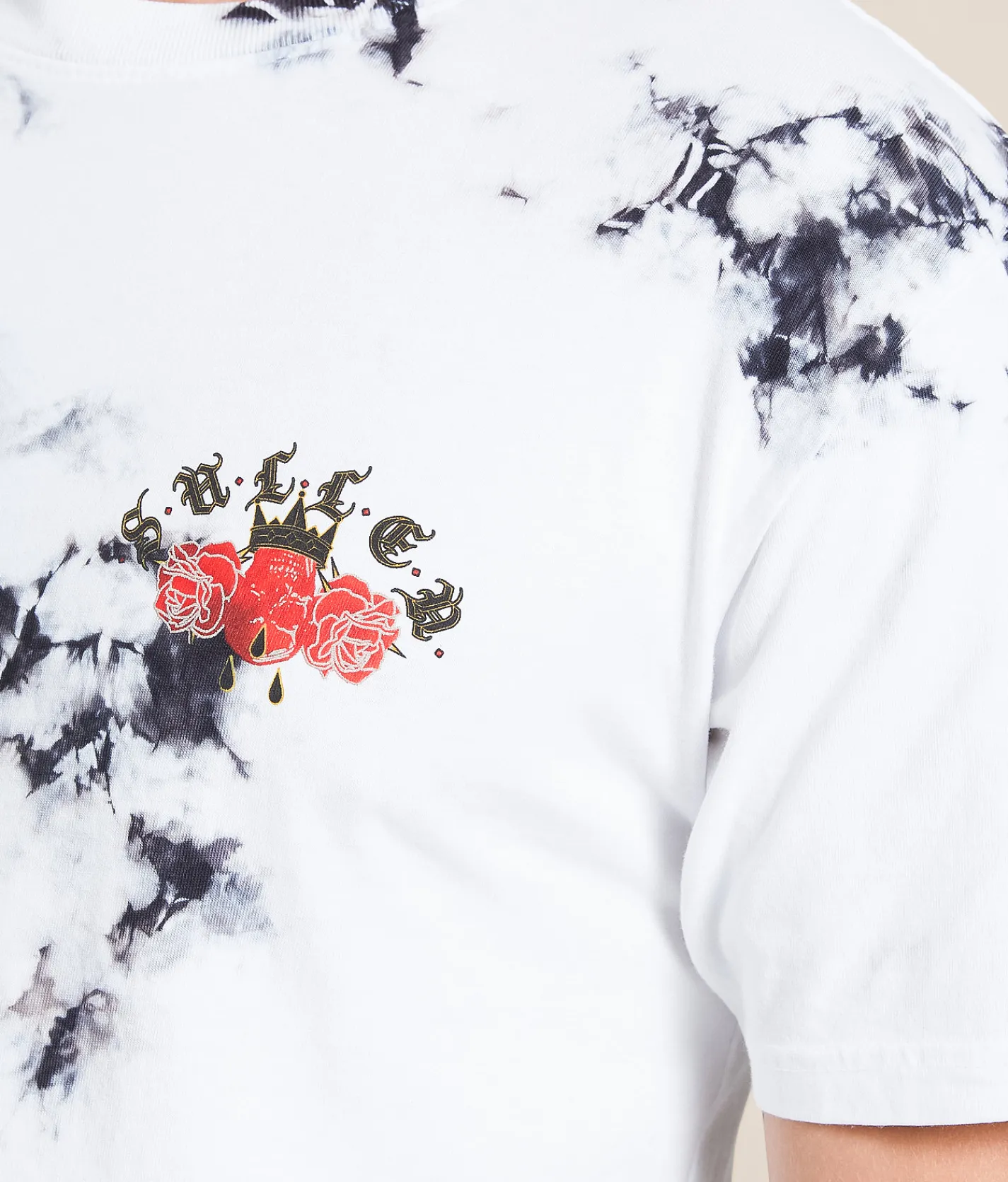 Sullen Consecrated T-Shirt Black White Crystal Wash Outlet