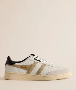 Gola® Contact Leather Sneaker White Bone Black New