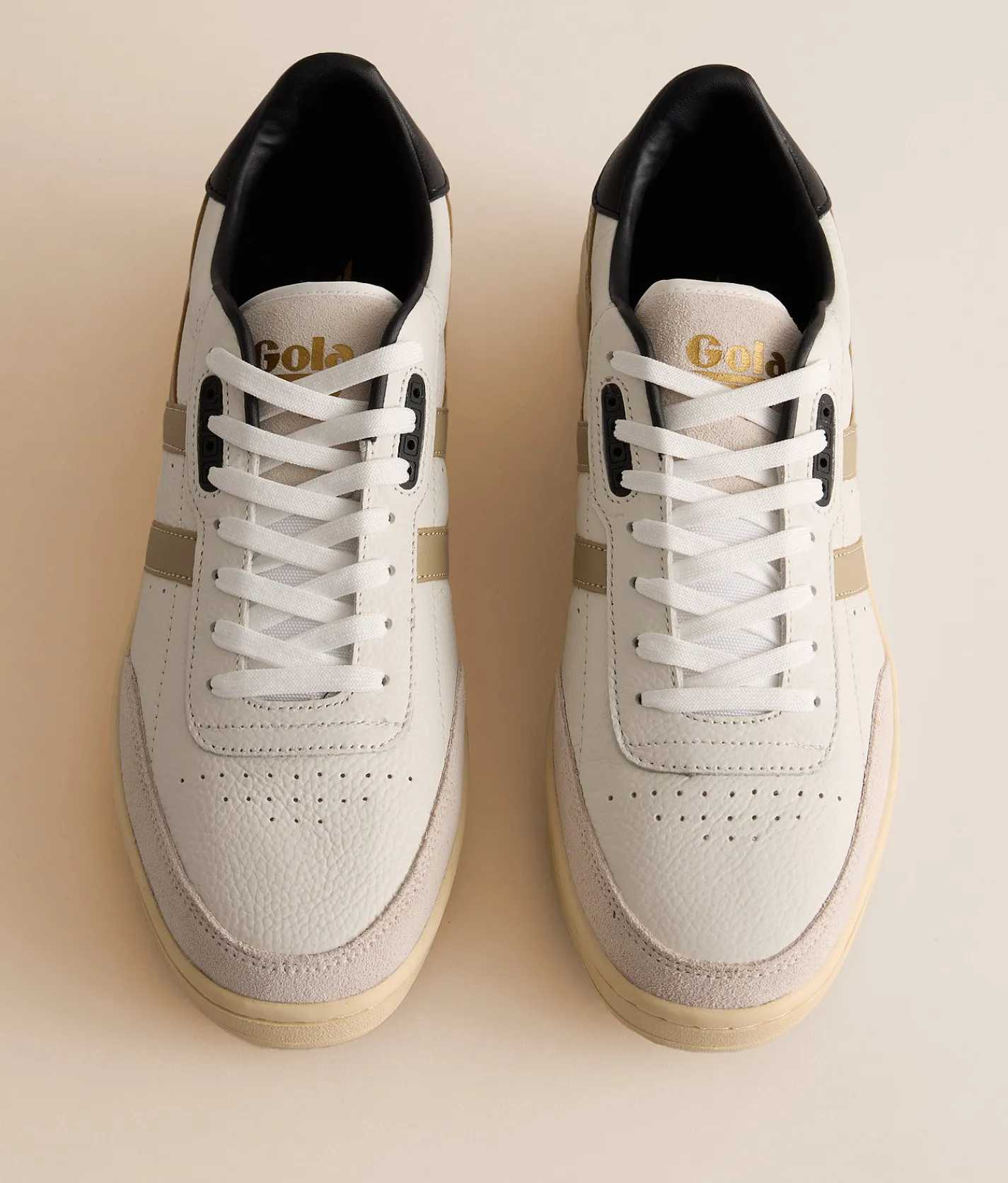 Gola® Contact Leather Sneaker White Bone Black New