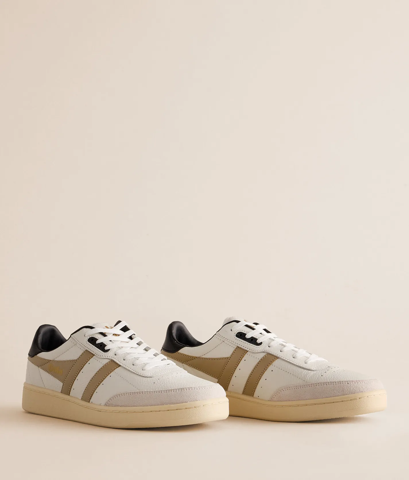 Gola® Contact Leather Sneaker White Bone Black New