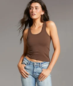 Tops | BKE core Contour Tank Top Greige