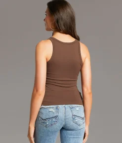 Tops | BKE core Contour Tank Top Greige