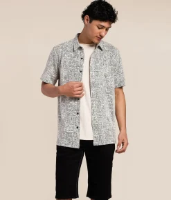 Tops | Nova Industries Contrast Shirt Ivory Black