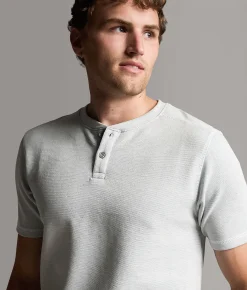 Tops | BKE Contrast Stitch Henley Slate