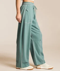 Bottoms | Gilded Intent Contrast Stitch Wide Leg Pant Trellis