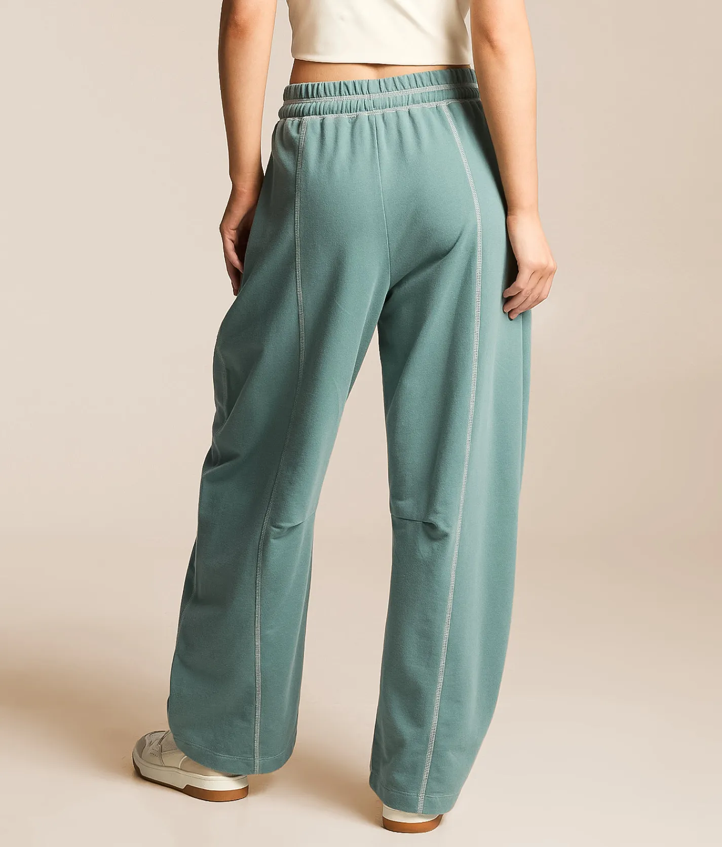 Bottoms | Gilded Intent Contrast Stitch Wide Leg Pant Trellis