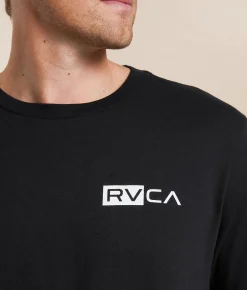 RVCA Contrast T-Shirt Black Clearance