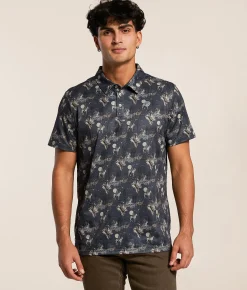 Tops | Rock & Roll Denim Conversational Performance Polo Charcoal