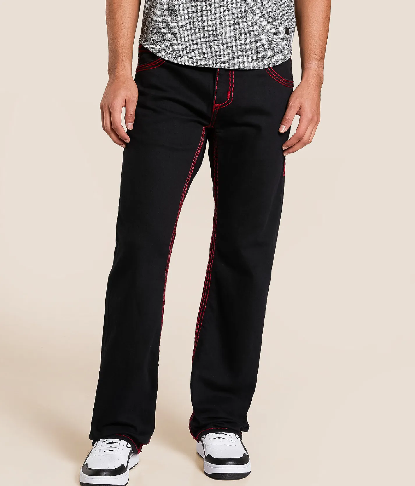 Affliction Cooper Relaxed Straight Stretch Jean Black Hot