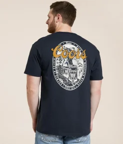 Graphic T-Shirts | tee luv Coors Badge T-Shirt Navy