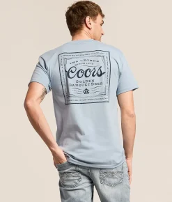 tee luv Coors Bandana T-Shirt Artic Blue New