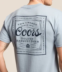 tee luv Coors Bandana T-Shirt Artic Blue New