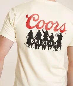 Brixton Coors Bandit T-Shirt Cream Best