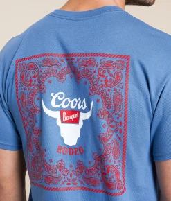 Brew City Coors Banquet Bandana T-Shirt Indigo Sale