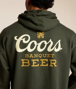 Tops | tee luv Coors Banquet Beer Hooded Sweatshirt Forest Night