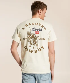 Graphic T-Shirts | Brew City Coors Banquet Bull Rider T-Shirt Natural