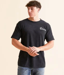 Graphic T-Shirts | Changes Coors Banquet Cowboy Circle Lock T-Shirt Black Mineral Wash