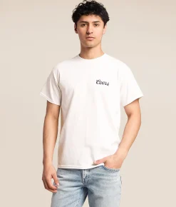 Changes Coors Banquet Cowboy Scene T-Shirt White