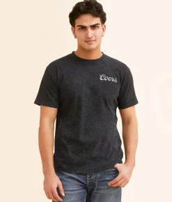 Changes Coors Banquet Cowboy T-Shirt Black Mineral Wash