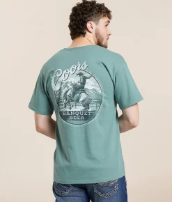 Graphic T-Shirts | tee luv Coors Banquet Cowboy T-Shirt Cypress Green