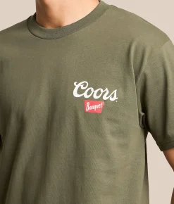 Tops|Graphic T-Shirts | tee luv Coors Banquet Cowboy T-Shirt Surplus Green