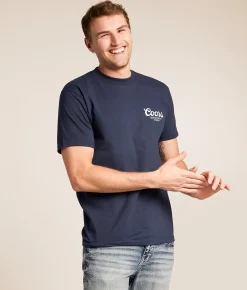 tee luv Coors Banquet Diamond T-Shirt Navy Sale