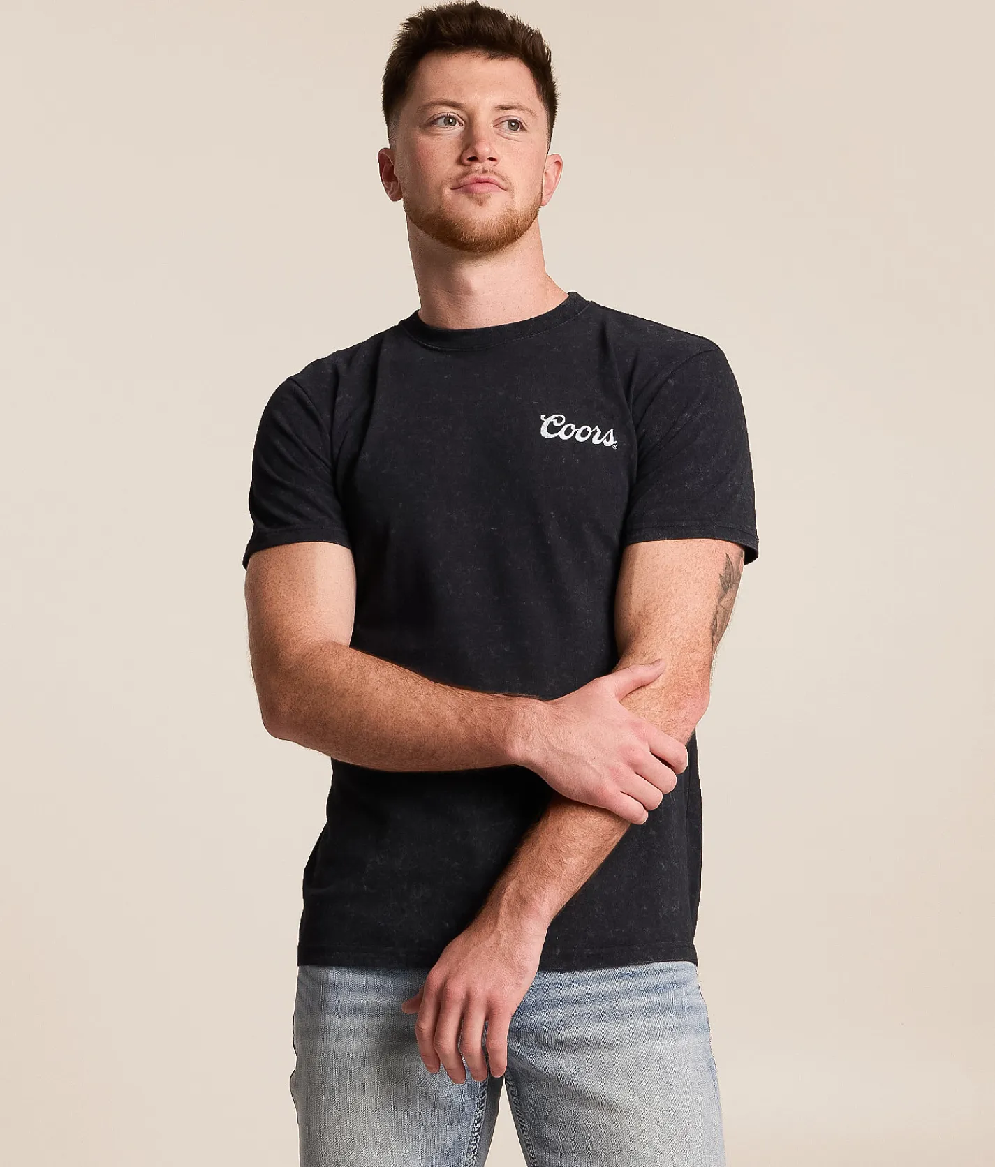 Changes Coors Banquet Dog T-Shirt Black Mineral Wash New