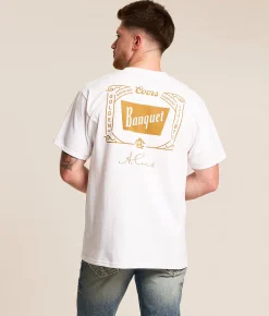 Tops|Graphic T-Shirts | tee luv Coors Banquet Golden T-Shirt White