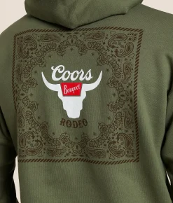 Brew City Coors Banquet Hooded Sweatshirt Military Green