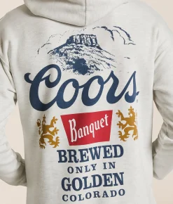 Tops | tee luv Coors Banquet Hooded Sweatshirt Ash