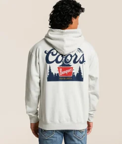 Tops | tee luv Coors Banquet Mountain Hooded Sweatshirt Ash