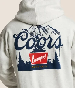 Tops | tee luv Coors Banquet Mountain Hooded Sweatshirt Ash