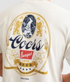 Brixton Coors Banquet Mountain T-Shirt Cream Online