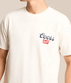 tee luv Coors Banquet Mountain T-Shirt Vintage White Clearance