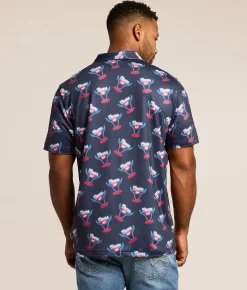 Valor Coors Banquet Neon Rodeo Polo Navy Best