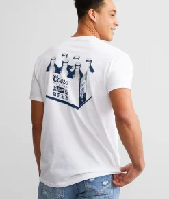Graphic T-Shirts | tee luv Coors Banquet 6 Pack T-Shirt White