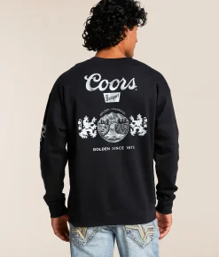 tee luv Coors Banquet Pullover Black Discount