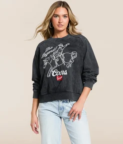 Tops | Changes Coors Banquet Pullover Washed Black