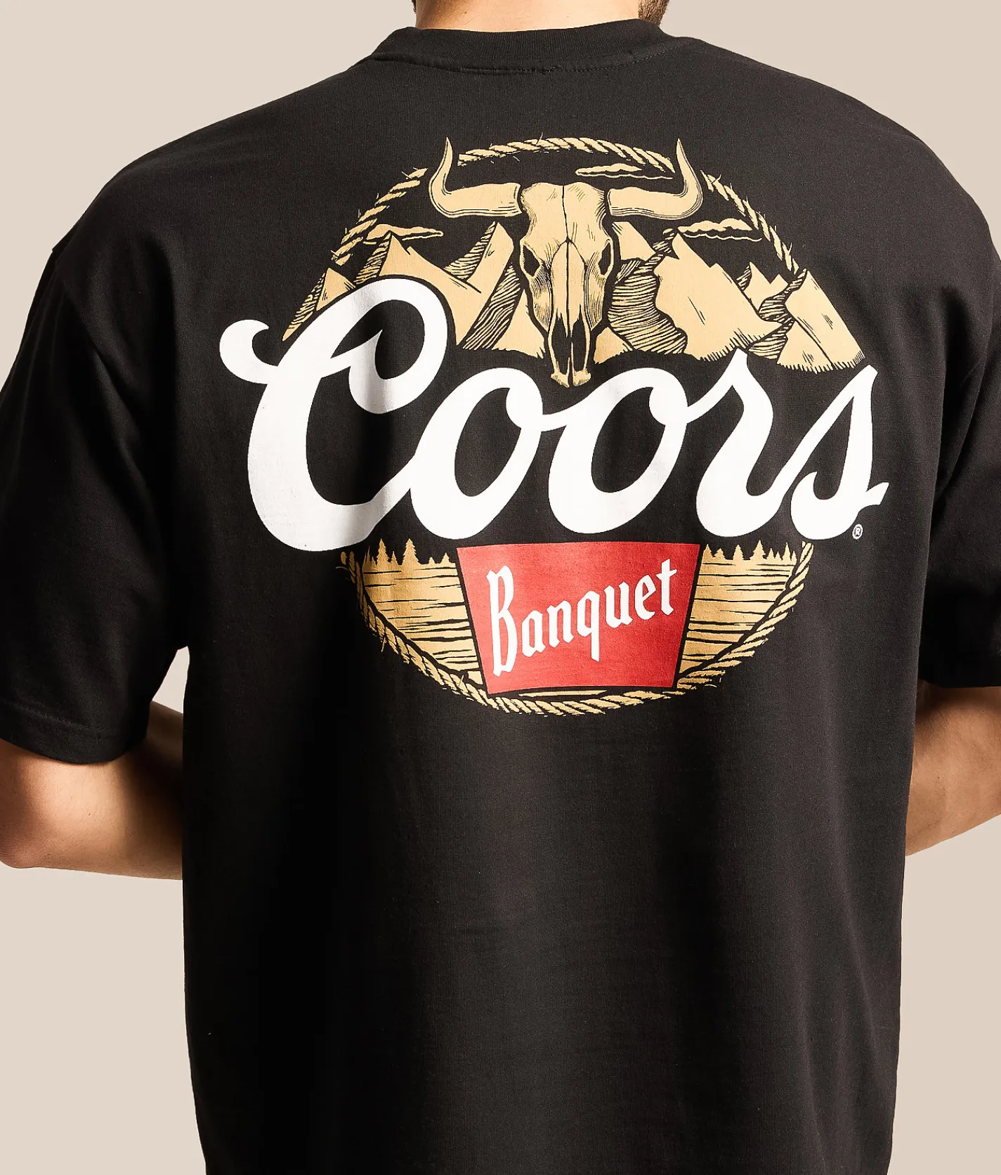 Changes Coors Banquet Skull Rope Mountain T-Shirt Black Sale