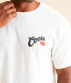 tee luv Coors Banquet T-Shirt Vintage White Sale