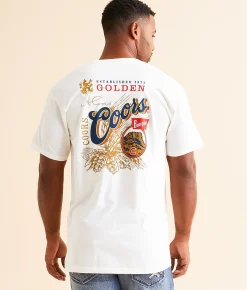 tee luv Coors Banquet T-Shirt Vintage White Sale