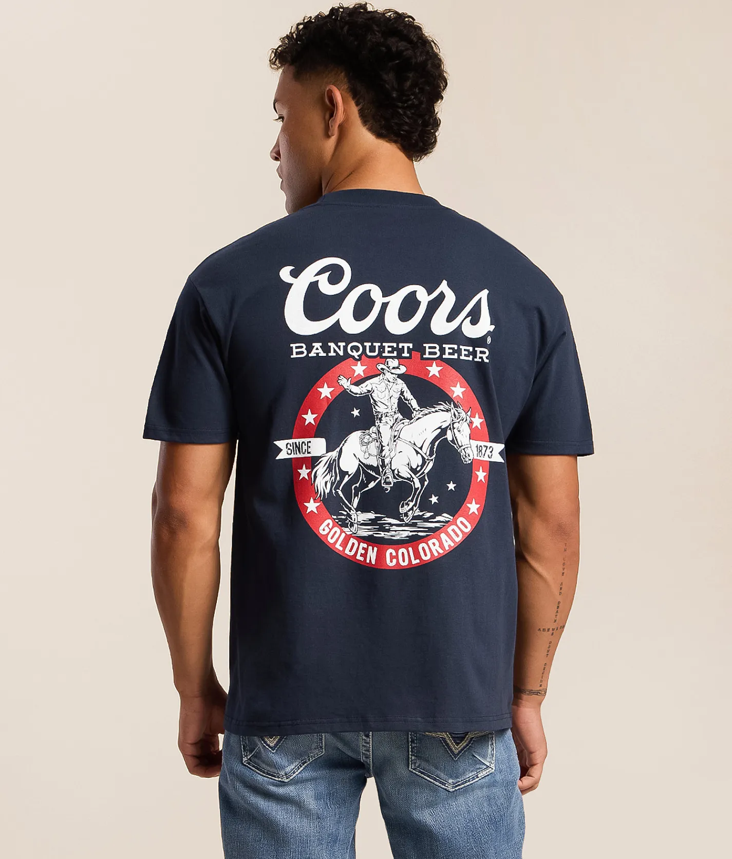 tee luv Coors Banquet T-Shirt Navy Online