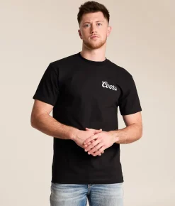 tee luv Coors Banquet T-Shirt Black New