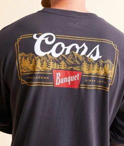 tee luv Coors Banquet T-Shirt Vintage Black Sale