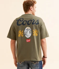 Graphic T-Shirts | tee luv Coors Banquet Waterfall T-Shirt Fatigue Green