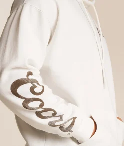 Tops | tee luv Coors Bucking Cowboy Hooded Sweatshirt White